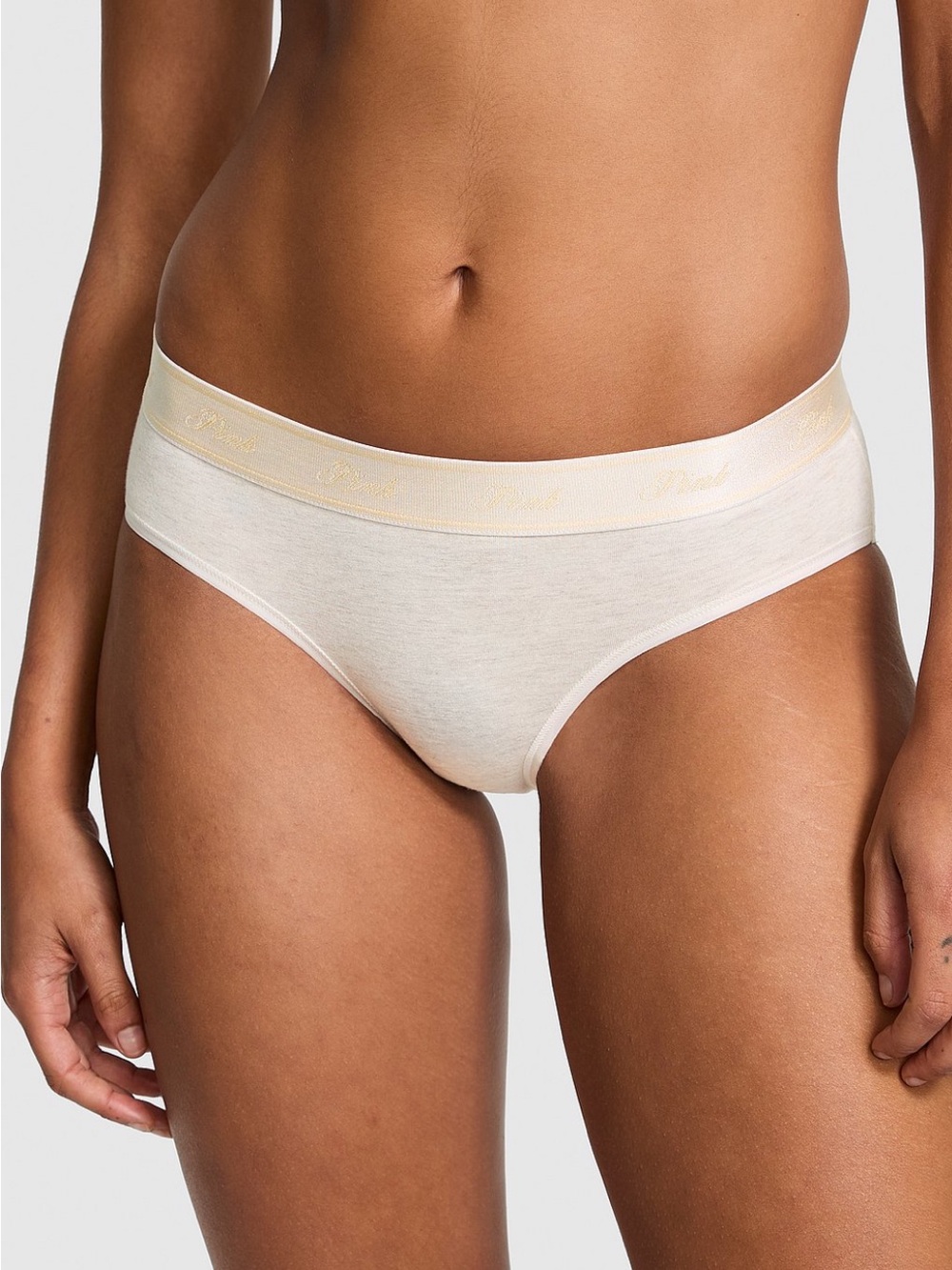NWT PINK Victoria’s Secret Logo Cotton Hiphugger Panty.